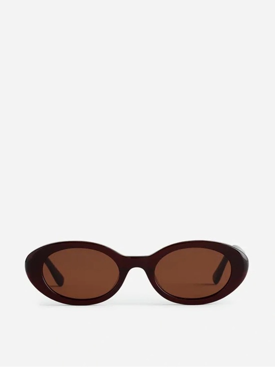 Madewell Accessories - Madewell Russell Oval Sunglasses in Dark Carob